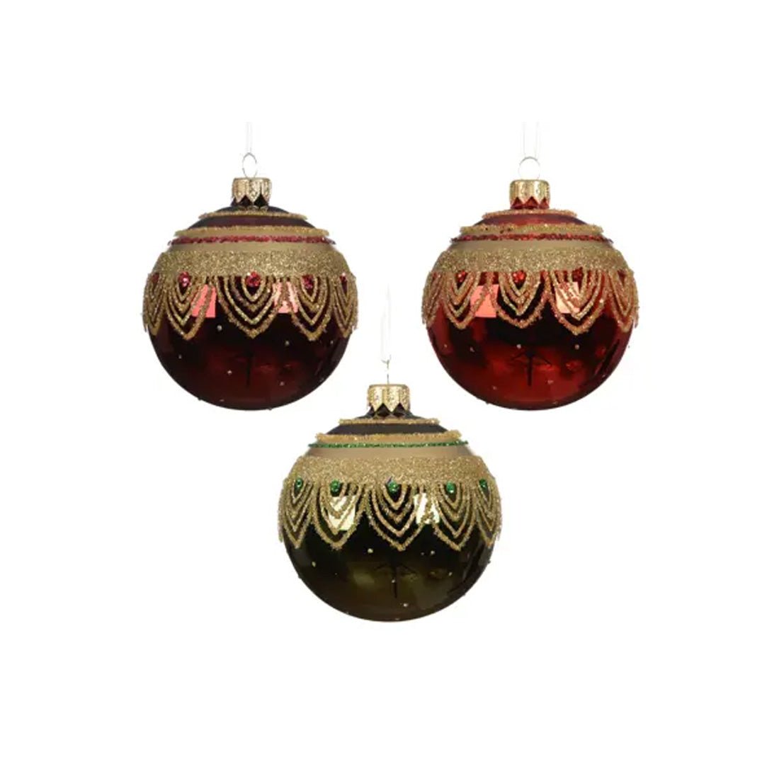 Gold Adorned Ball Ornament