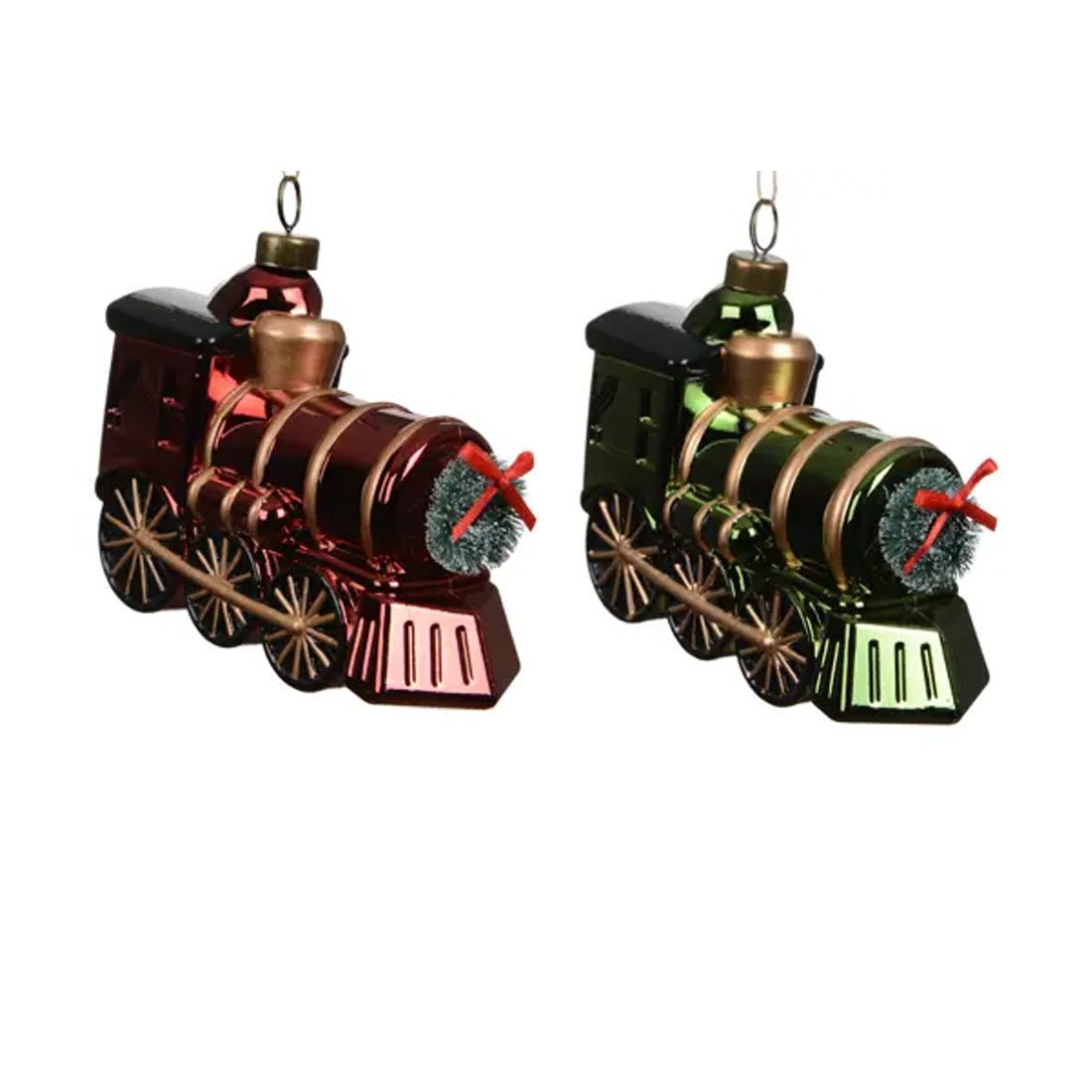 Red Green Train Ornament