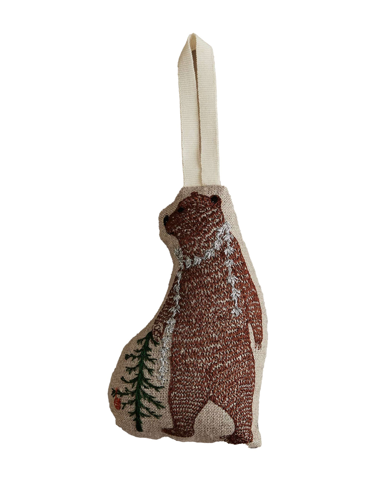Coral & Tusk Bear with Tinsel Ornament