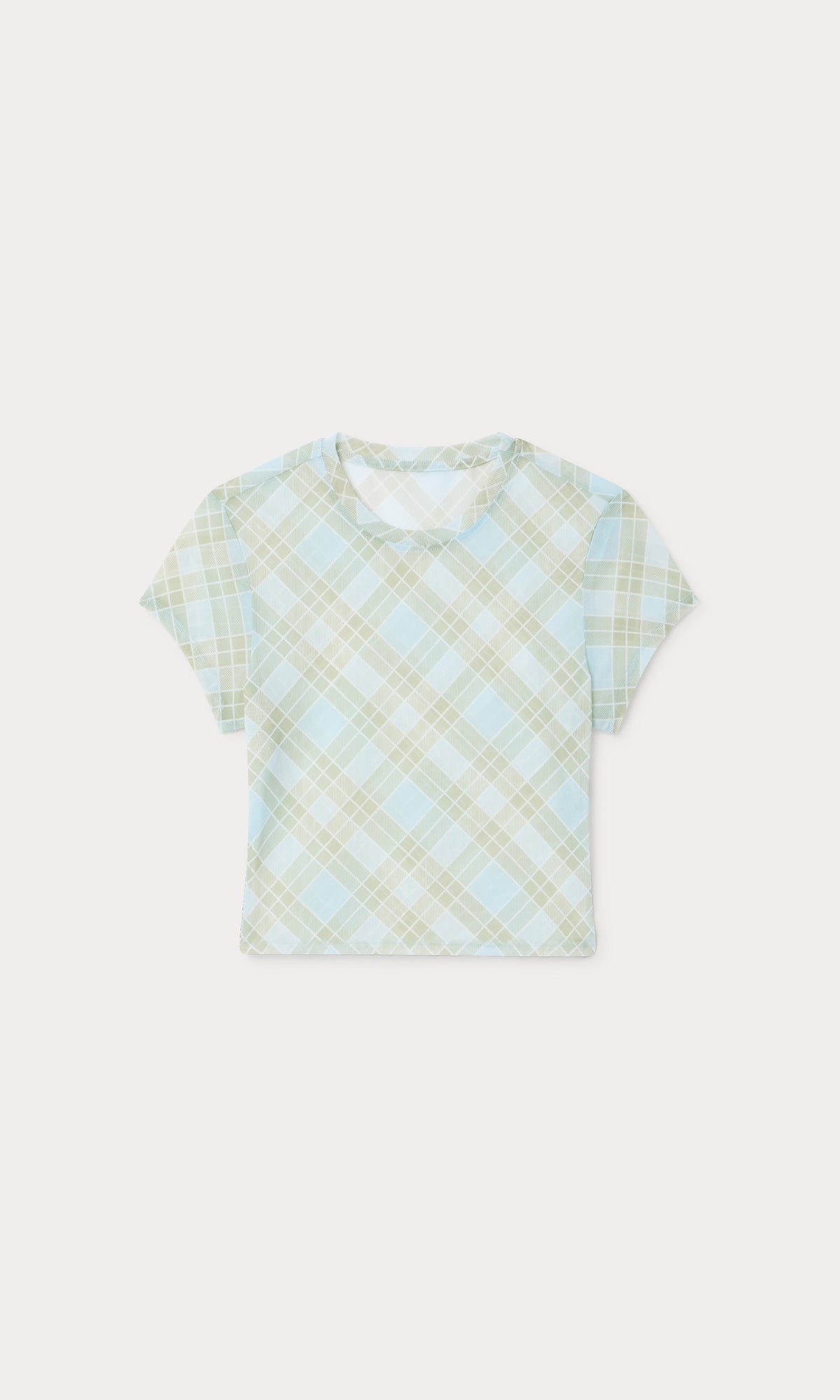 THE MESH BABY TEE | SUMMER PLAID HONEY