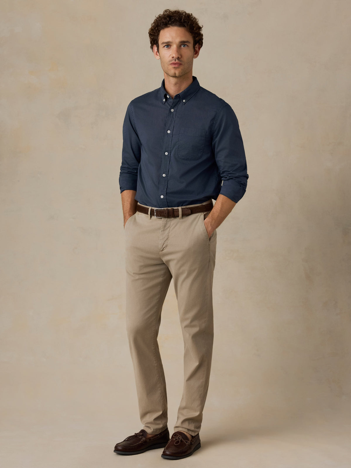 Long-Sleeve Weightless Cotton Shirt - Abyss Navy