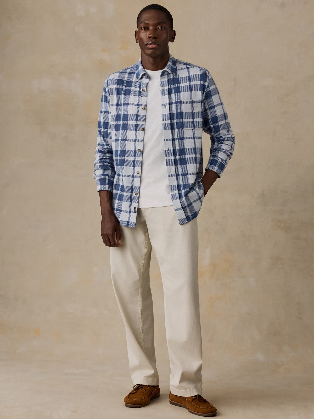 Legend Sweater Shirt (Single Pocket) - Stone Lake Plaid