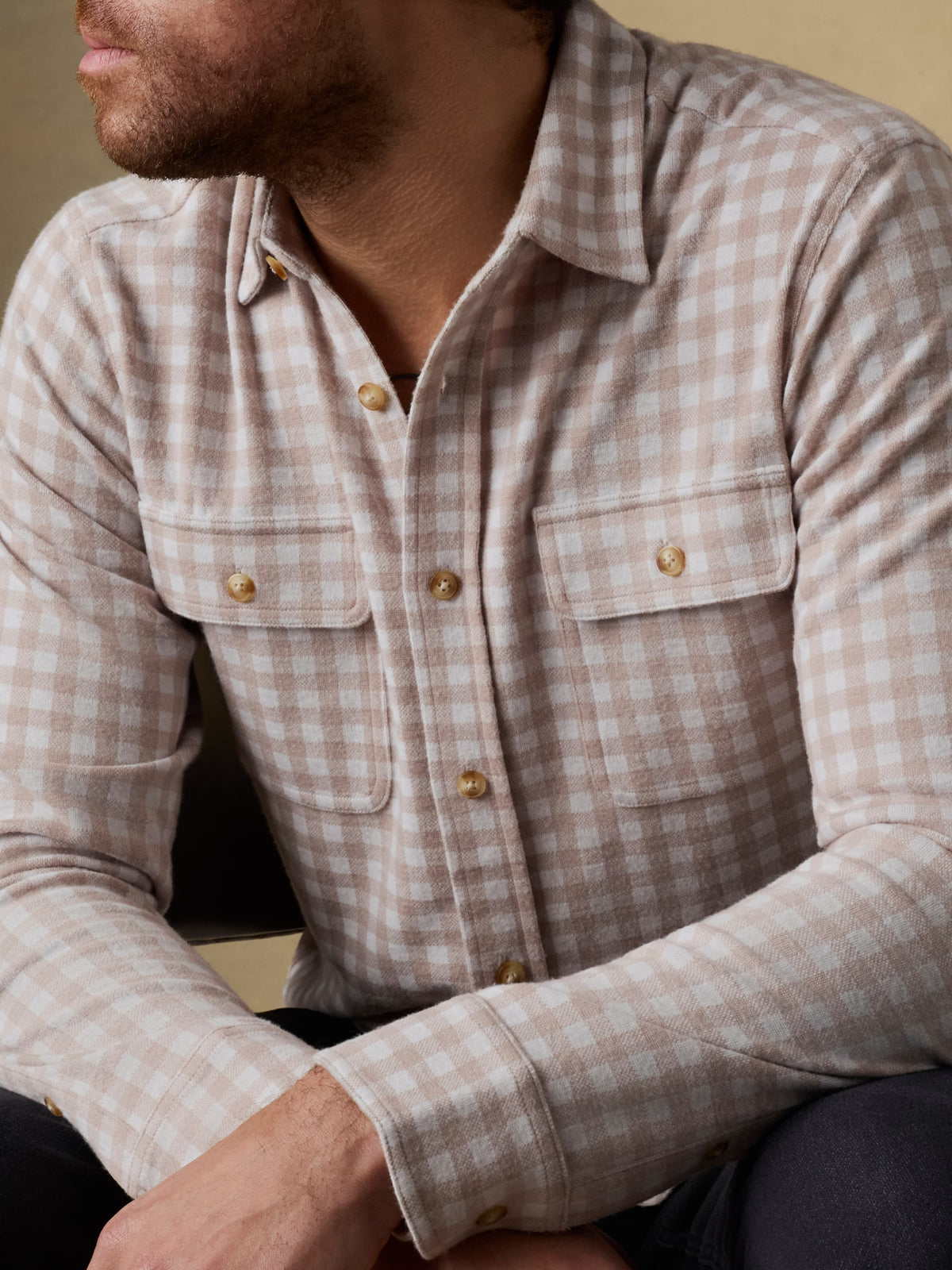 Legend Sweater Shirt - Shore Tan Gingham