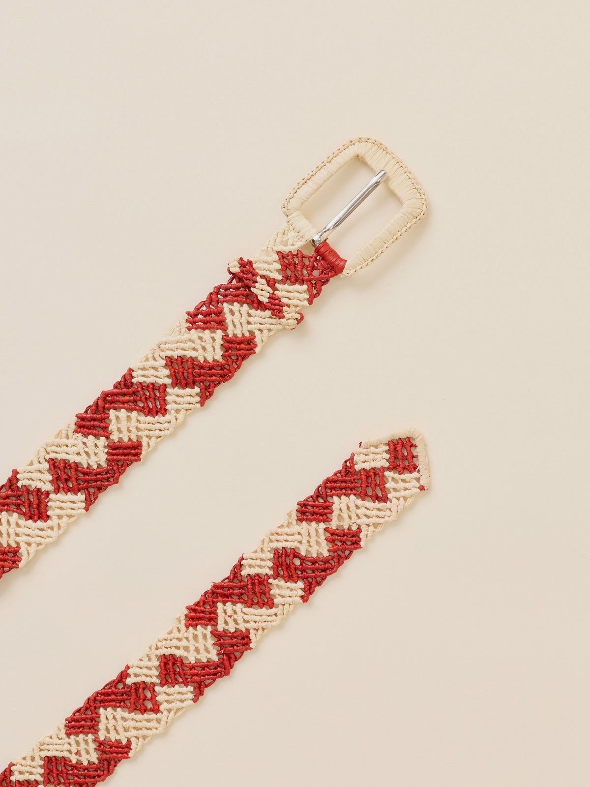 Raffia Belt - Natural Brick