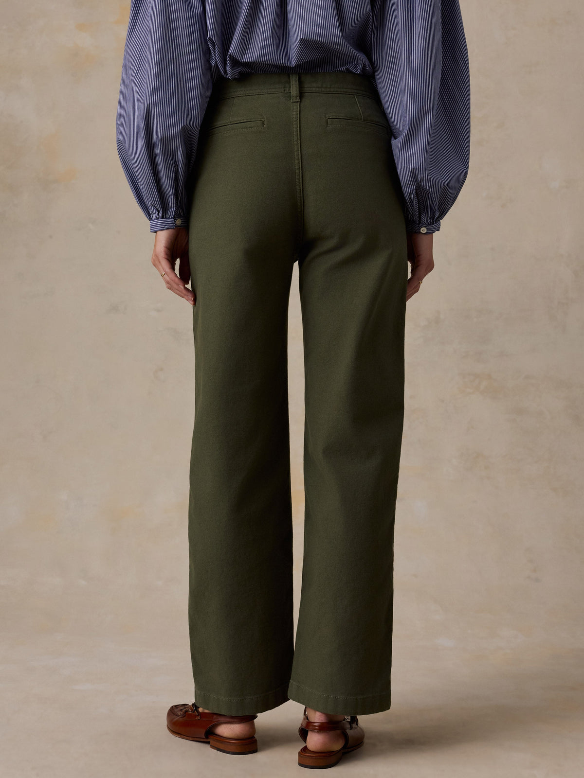 Sunwashed Canvas Dockside Pant - Olive Night