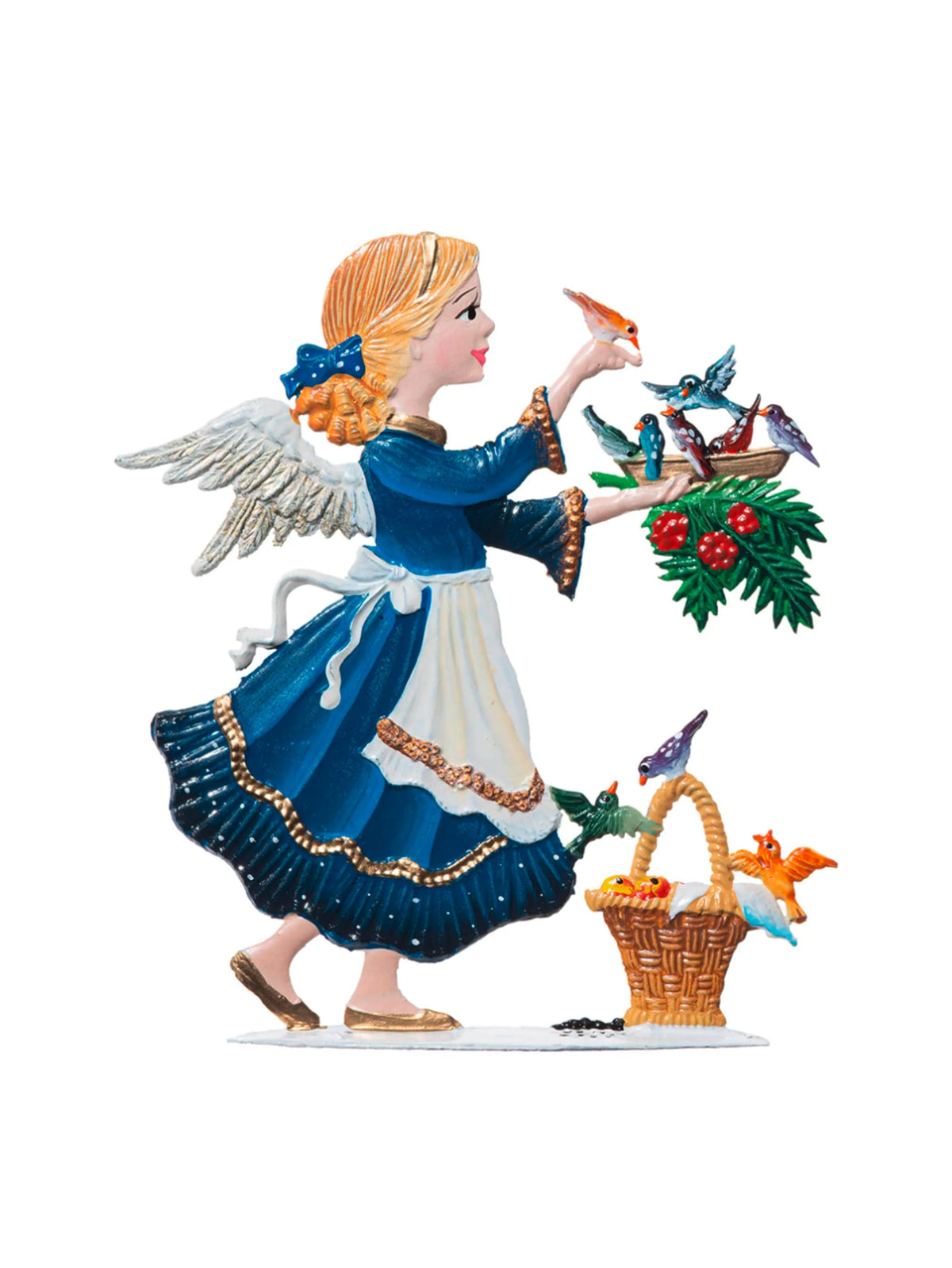 Wilhelm Schweizer Pewter Angel Feeding the Flock