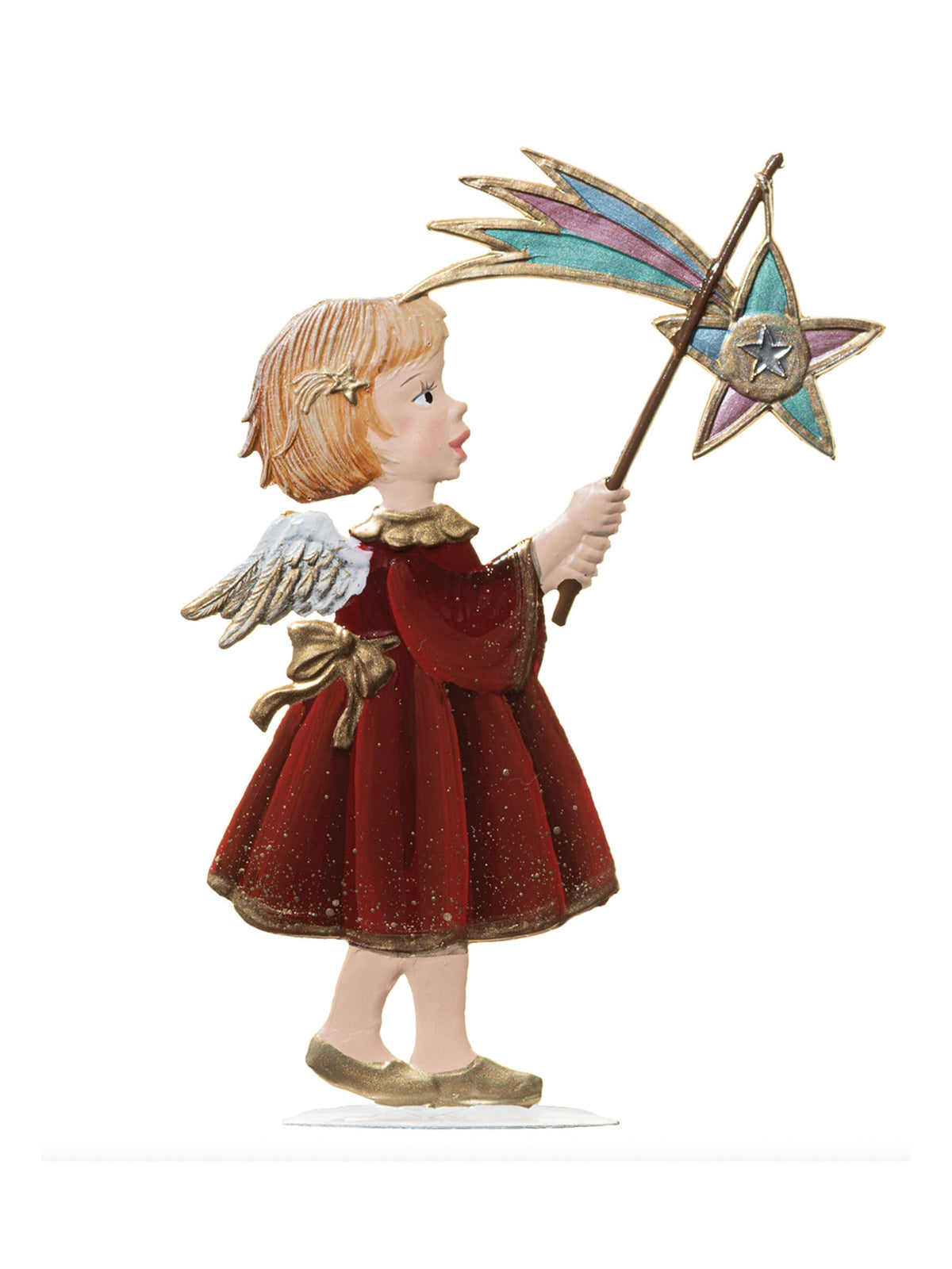 Wilhelm Schweizer Pewter Angel with Star Lantern