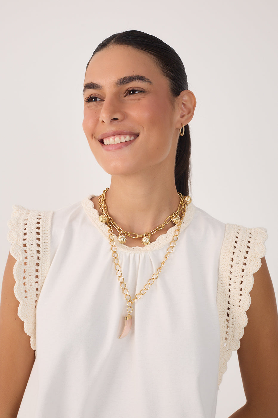 CROCHET DETAIL SLEEVELESS TOP