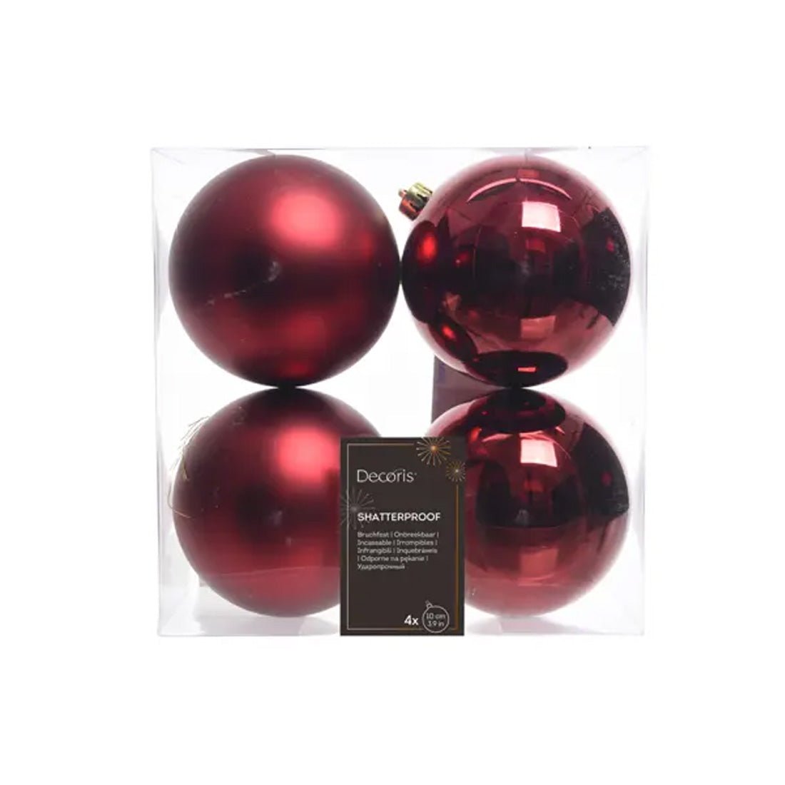 Oxblood Red Ball Ornament Boxed 4