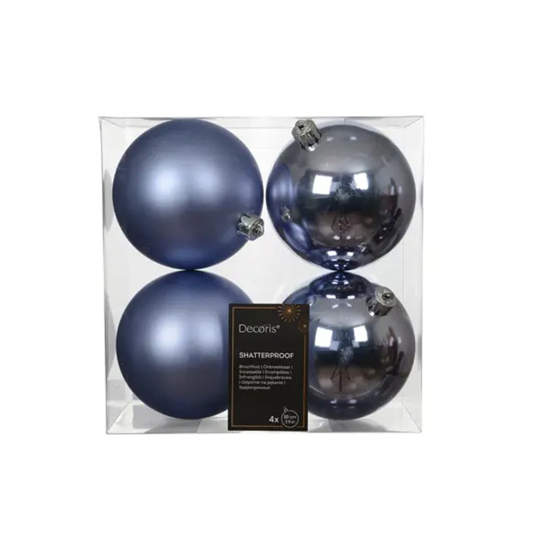 Blue Dawn Boxed Ball Ornaments Set Of 4