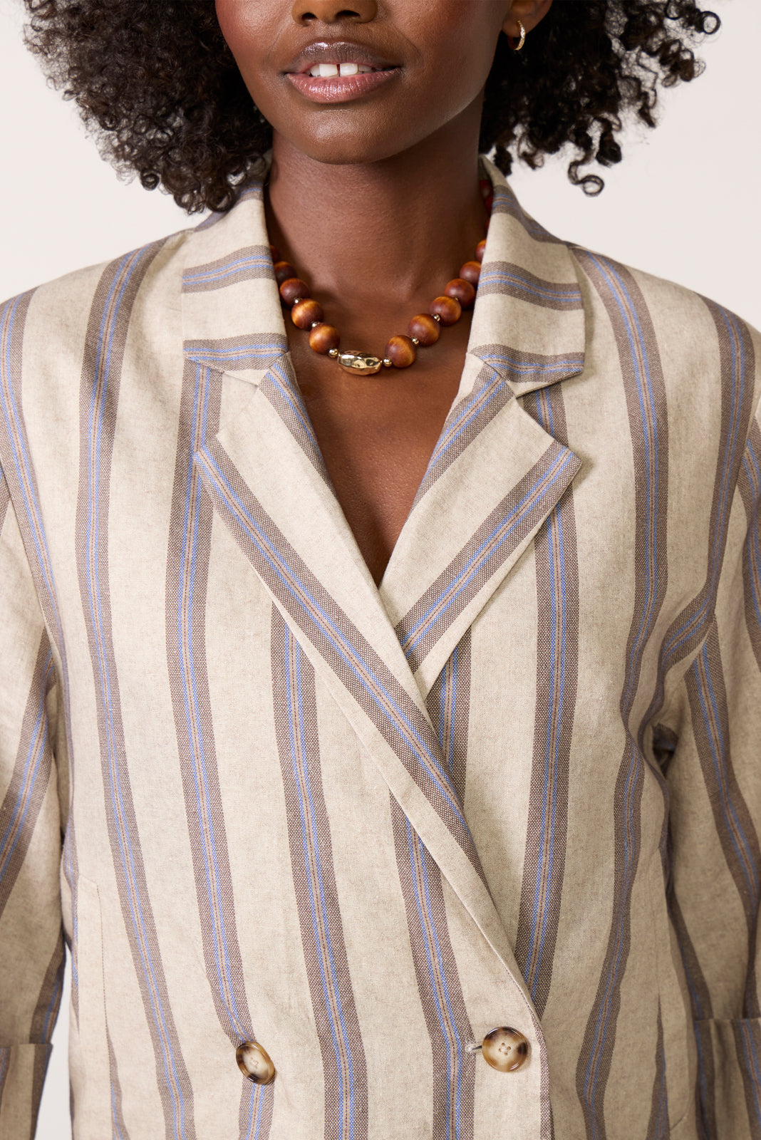 Jess Linen Stripe Blazer