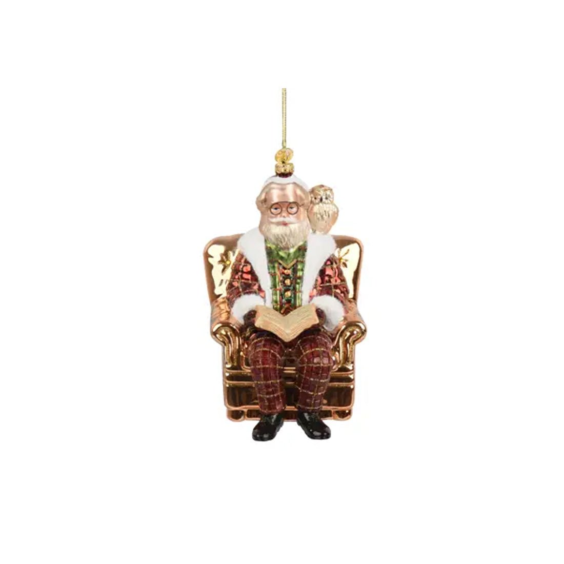 Santa Reading Ornament