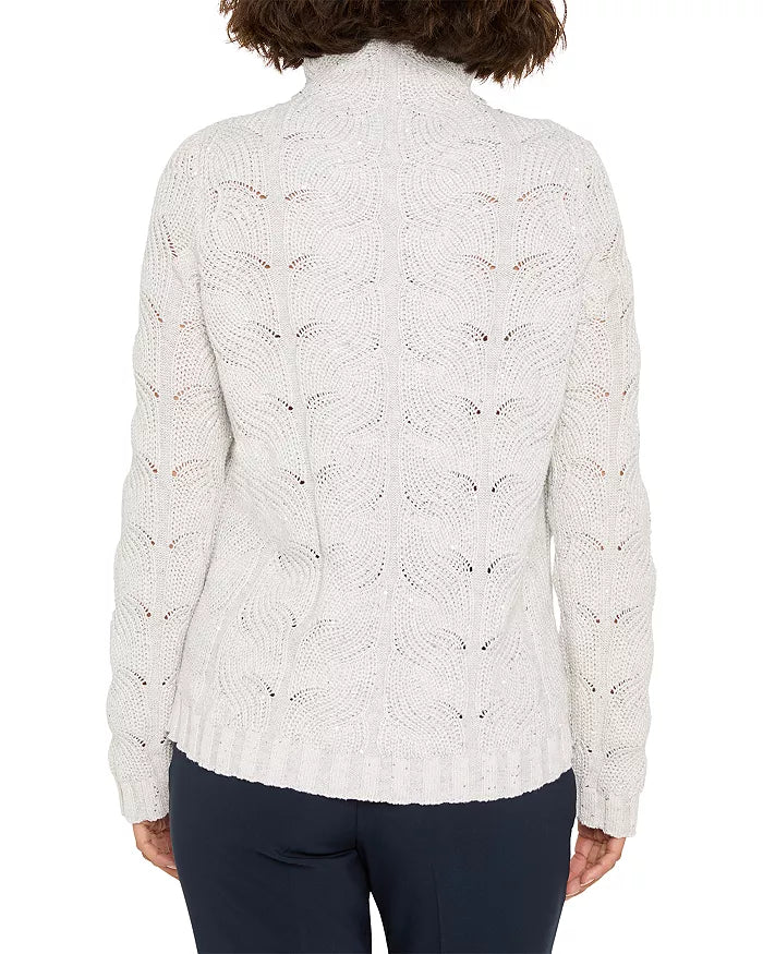 CABLE SPARKLE SWEATER