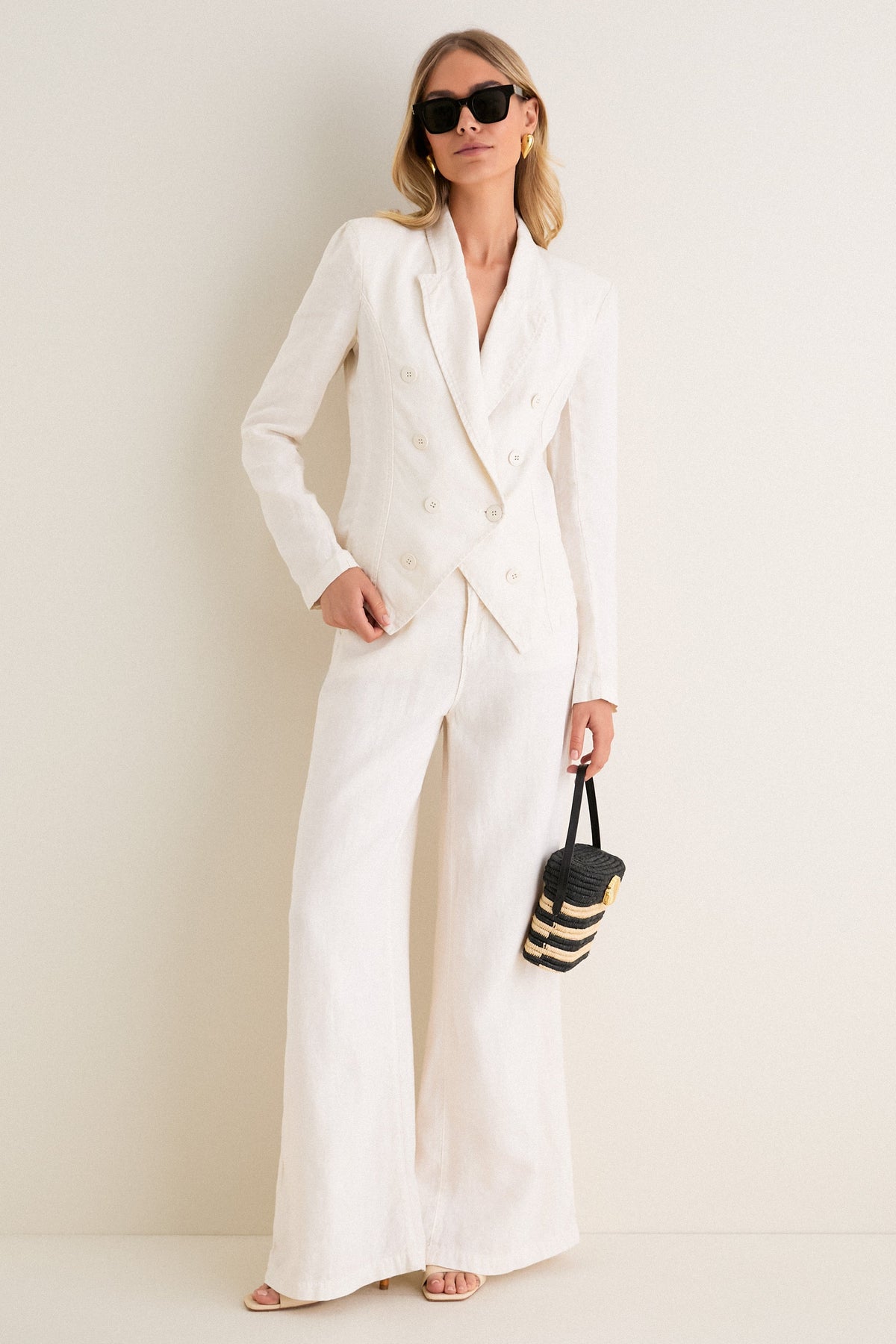 Vintage White Emerson Structured Blazer