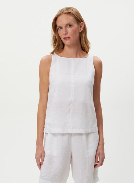 ZORA STRAIGHT NECK SLEEVELESS TOP