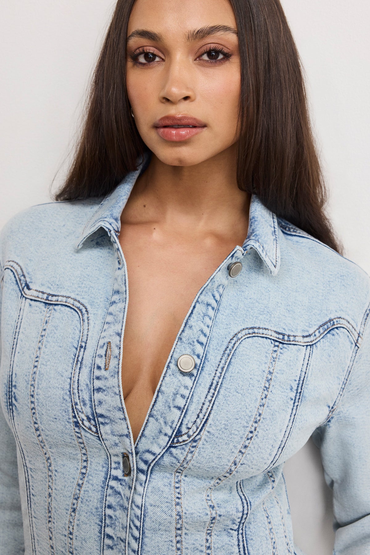 DOLLY DENIM CORSET DRESS | INDIGO1022