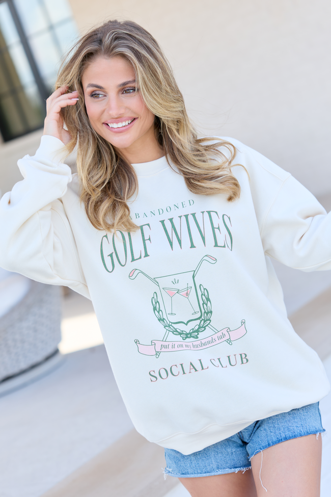 Golf Wives Cream Graphic Sweatshirt