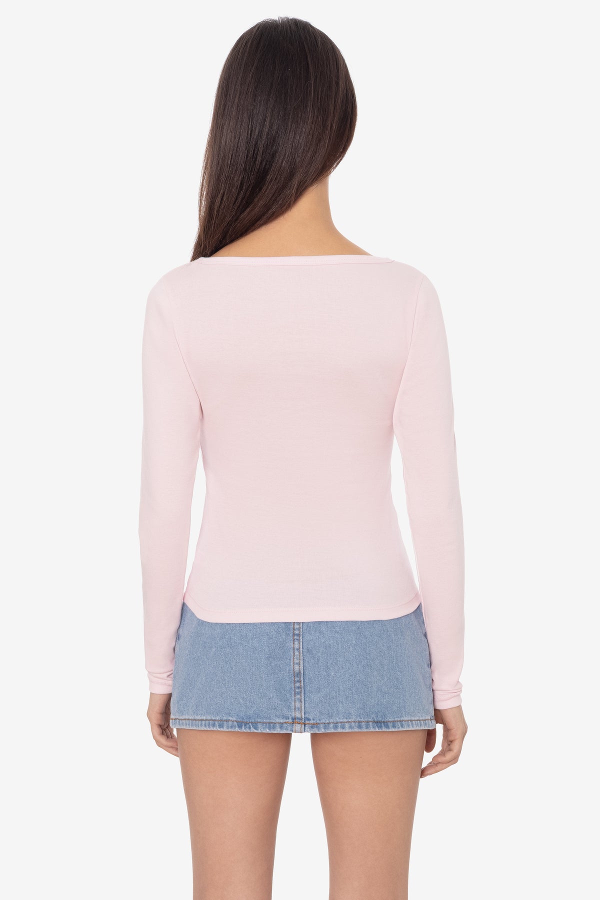 43027 - Baby Rib Long Sleeve Square Neck Tee