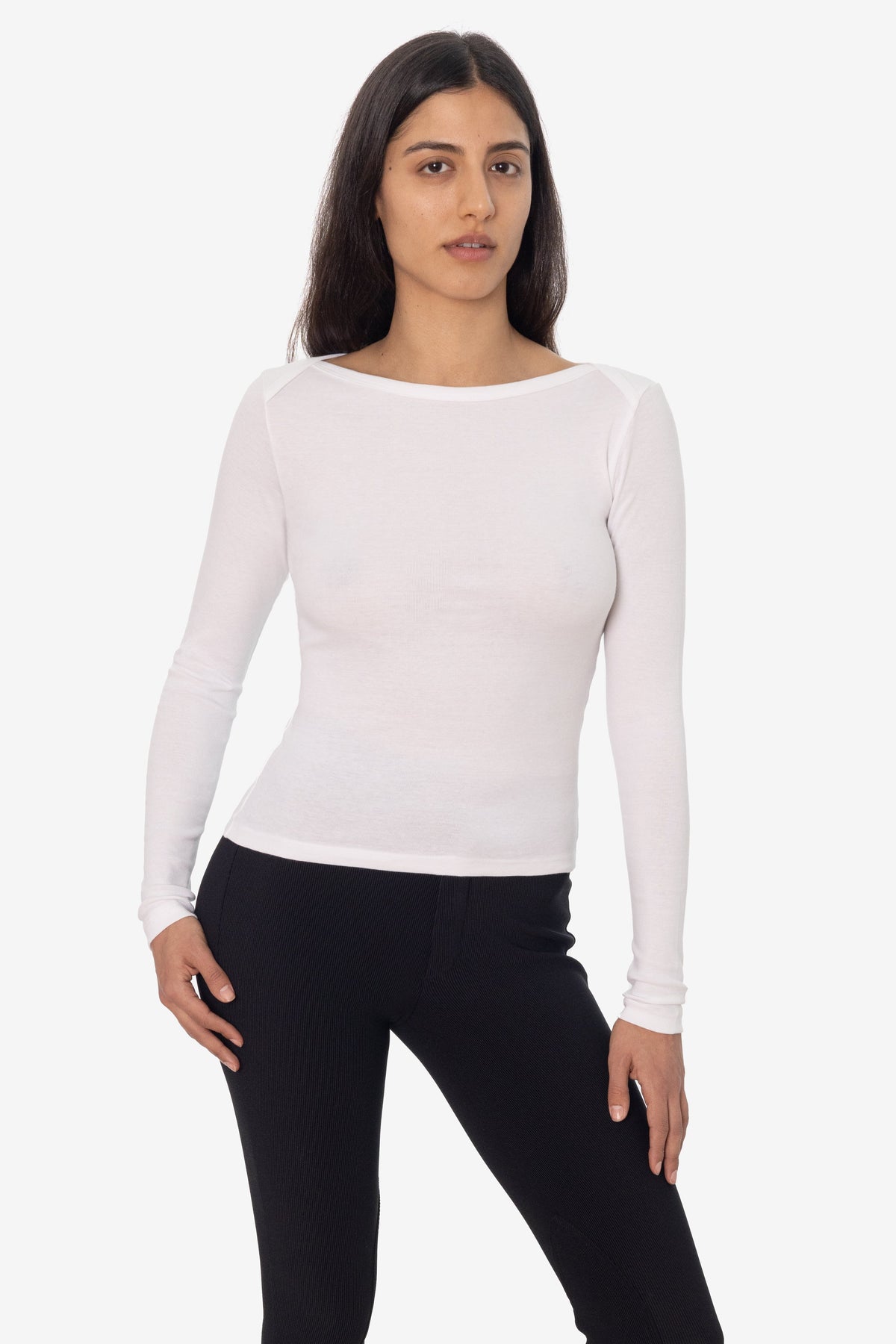 43070 - Baby Rib L/S Lap Neck Tee