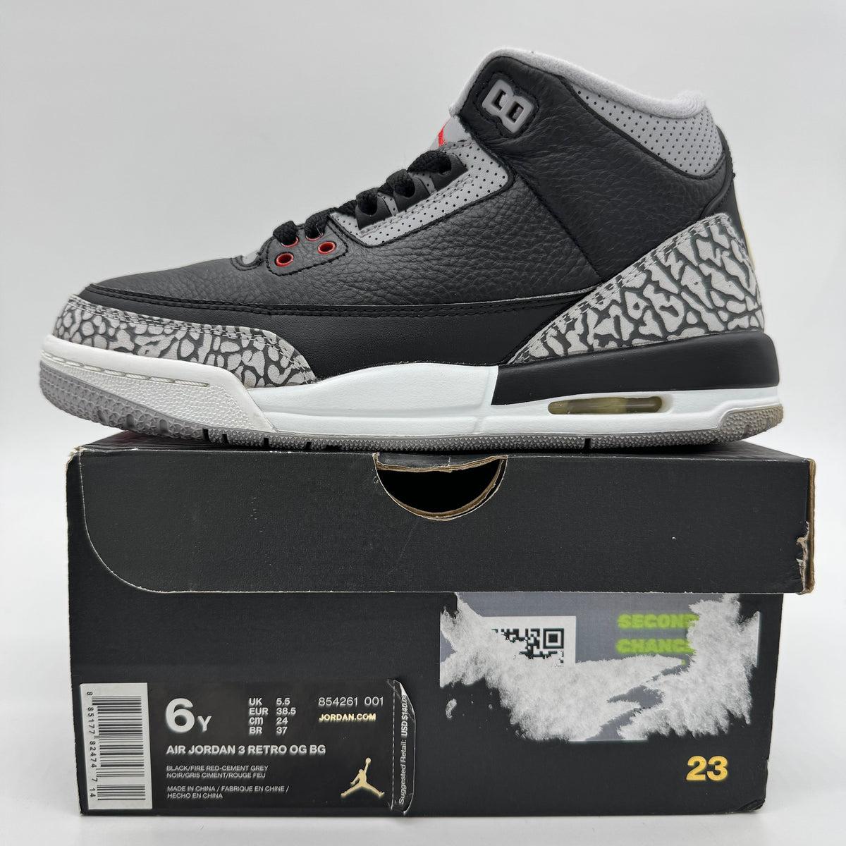 Jordan 3 Black Cement (2018) (GS)