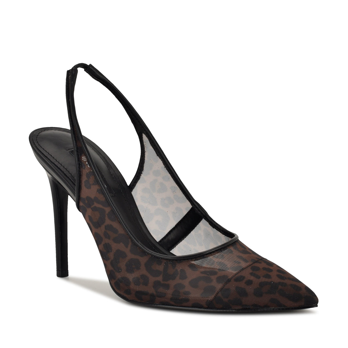 Feather Pointy Toe Slingback Pumps