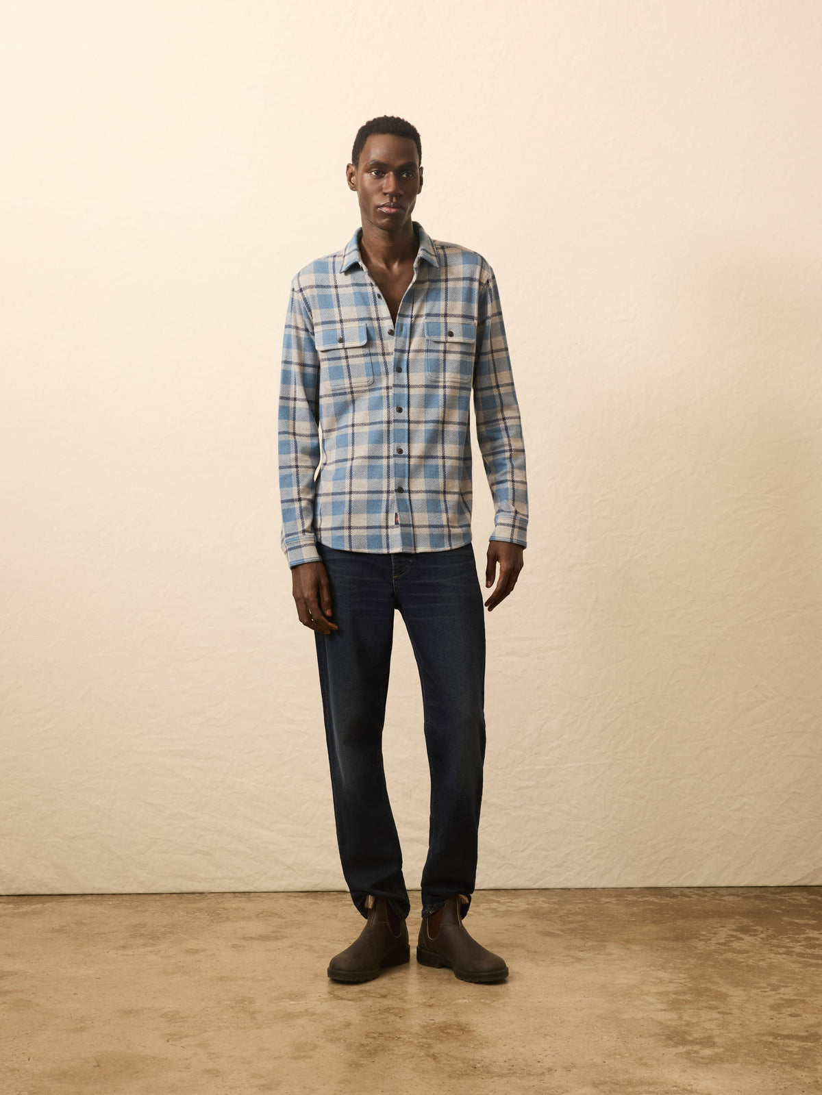 Legend Sweater Shirt - Overcast Ocean Plaid