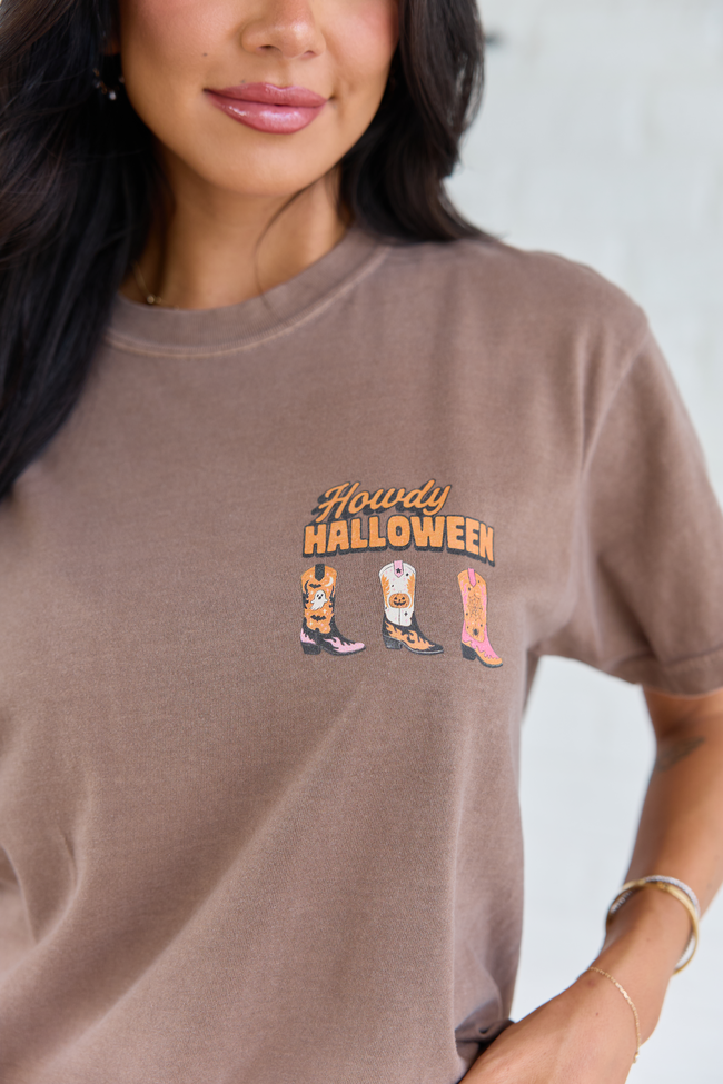 Howdy Halloween Brown Comfort Colors Graphic Tee