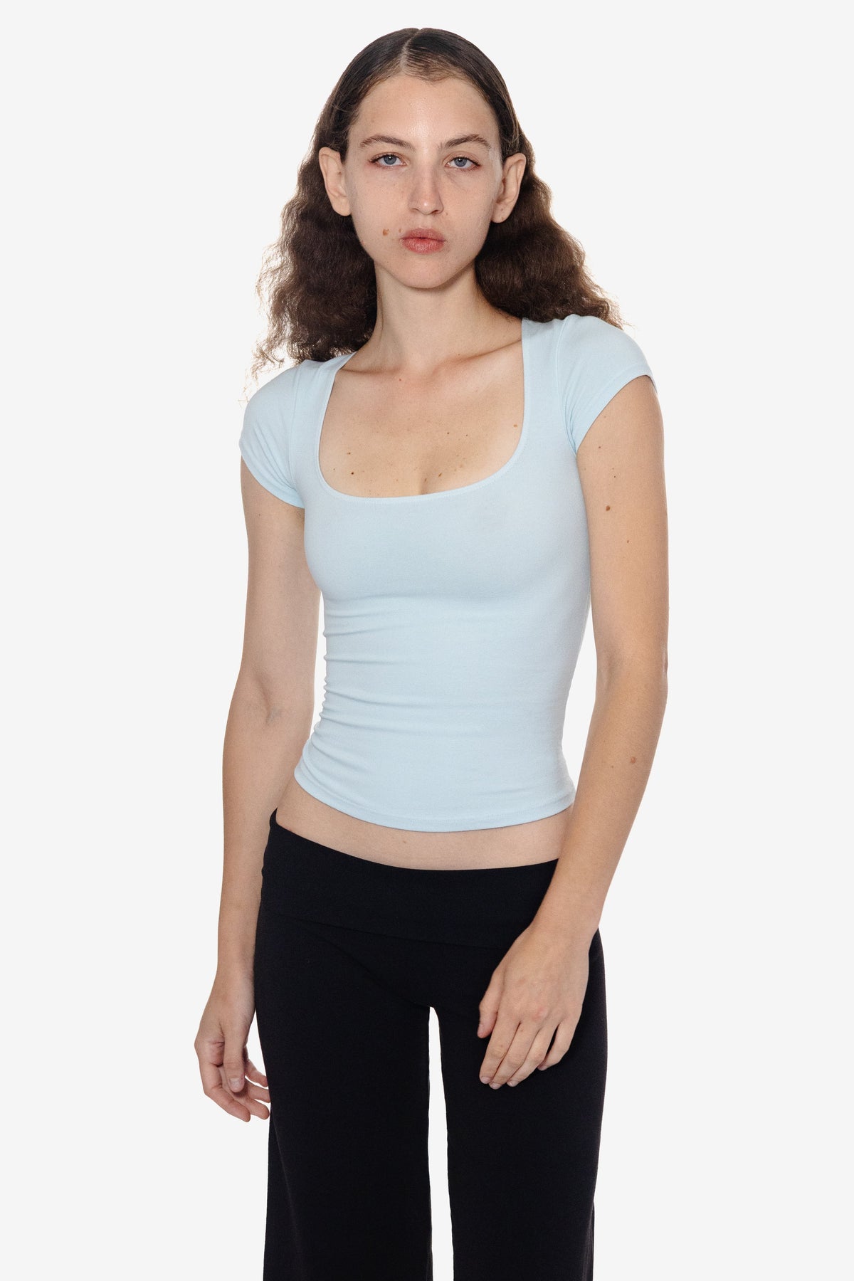8355GD - Garment Dye Cotton Spandex Squareneck Top