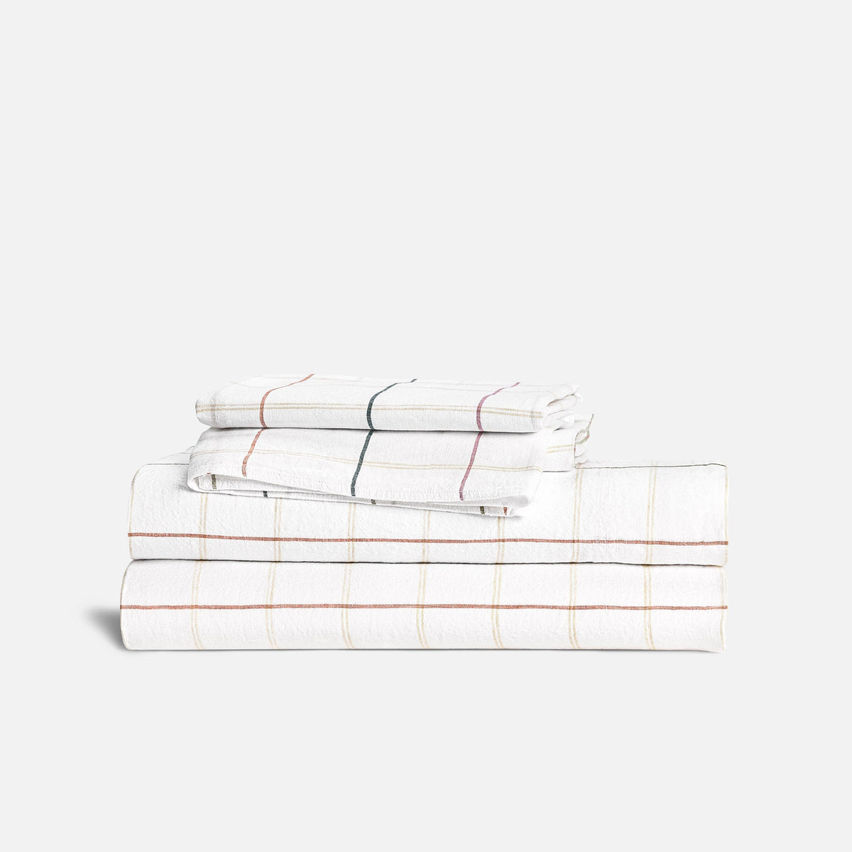 Set of 2 Washed European Linen Core Sheet Set Bundle