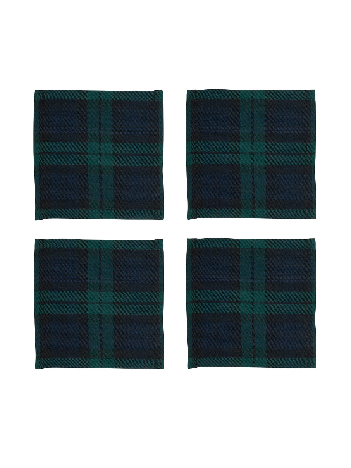 Black Watch Tartan Linen Cocktail Napkins