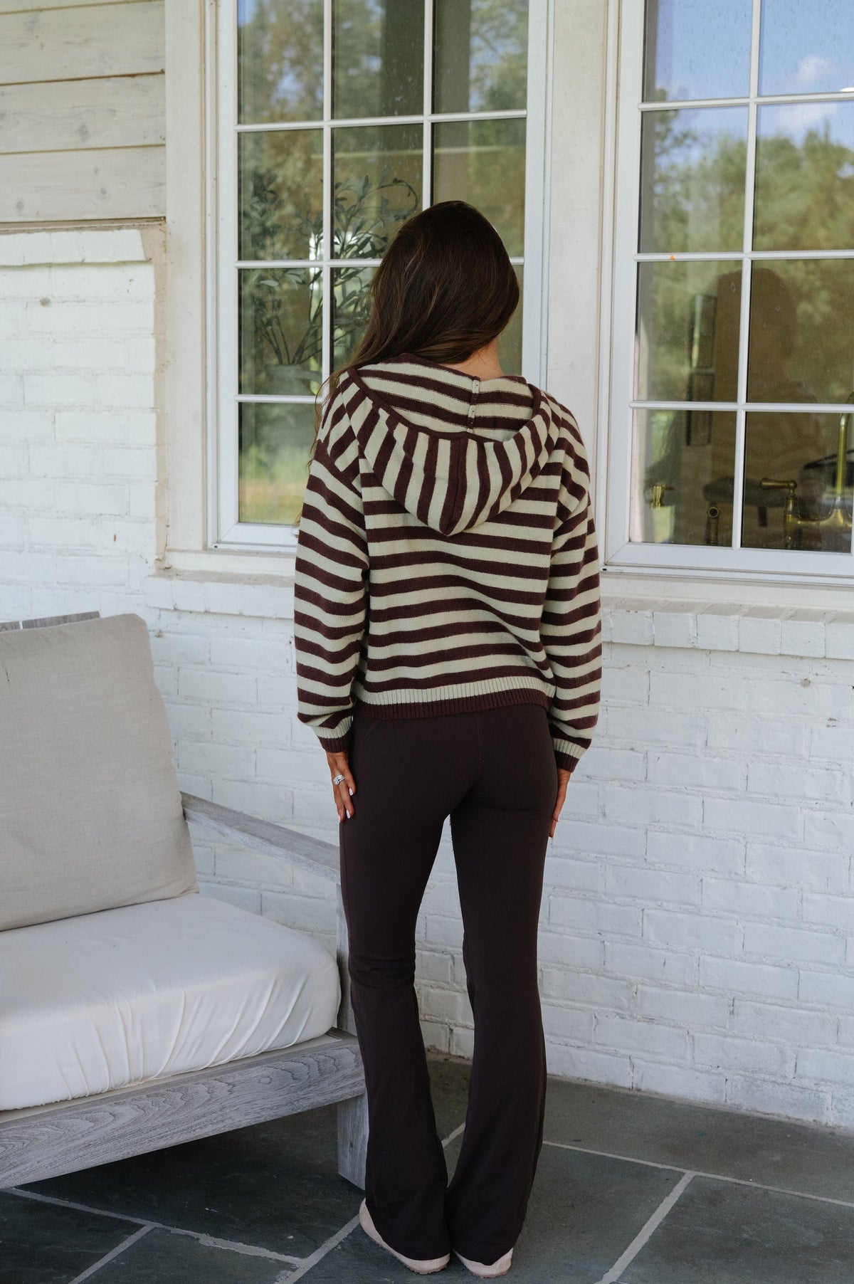 Selah Striped Knit Cardigan-Matcha