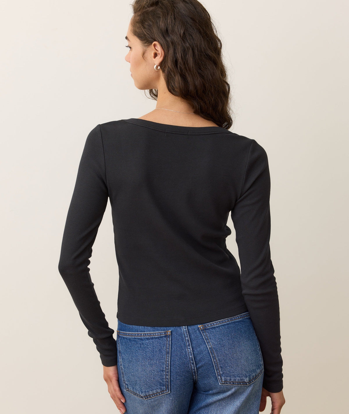 Lexi Rib Sun-In Long Sleeve Scoop Tee