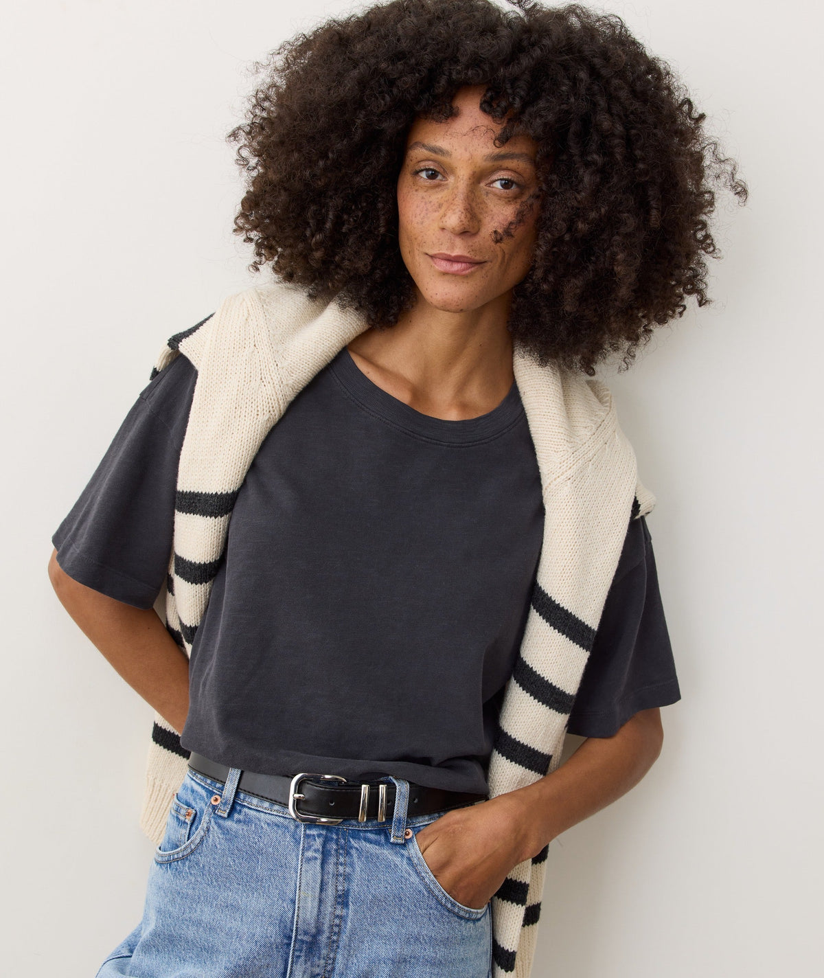 Sadie Vintage Slub Oversized Tee