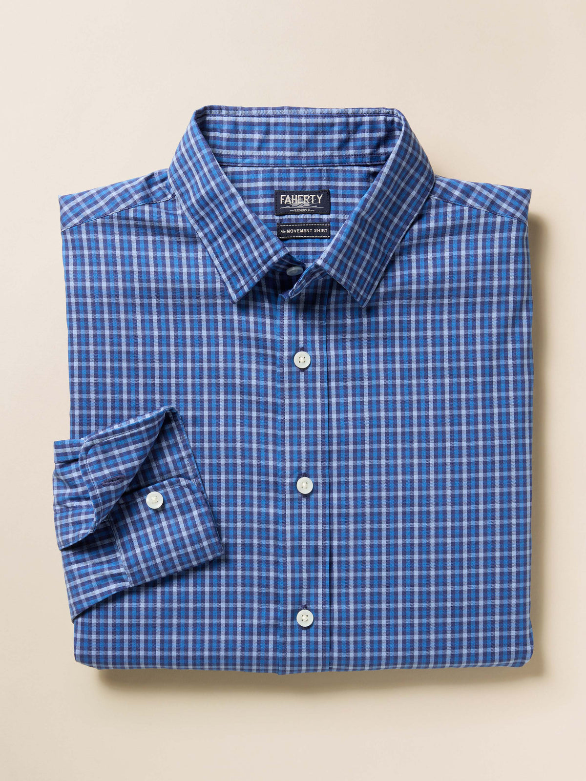 The Movement Shirt - Navy Feather Gingham