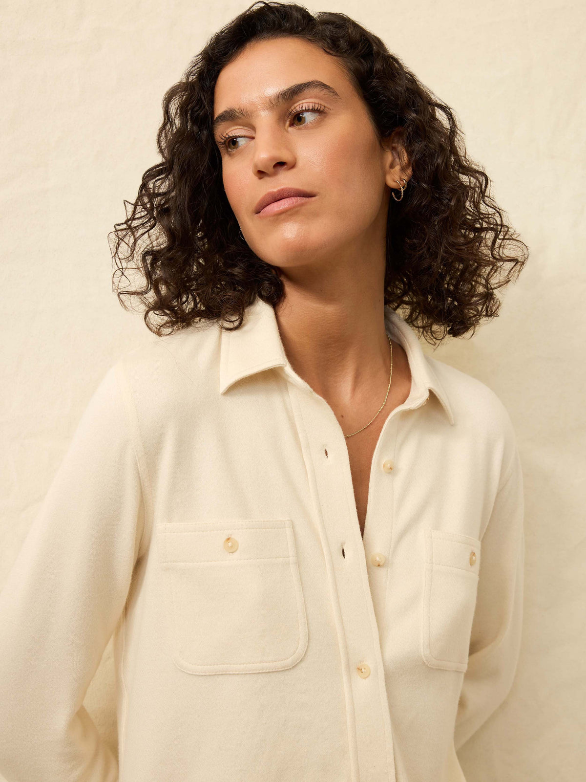 Legend Sweater Shirt - Light Oatmeal Twill