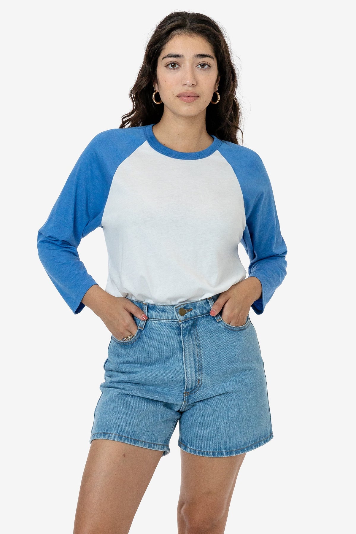 FF53 - 3/4 Sleeve Poly Cotton Raglan