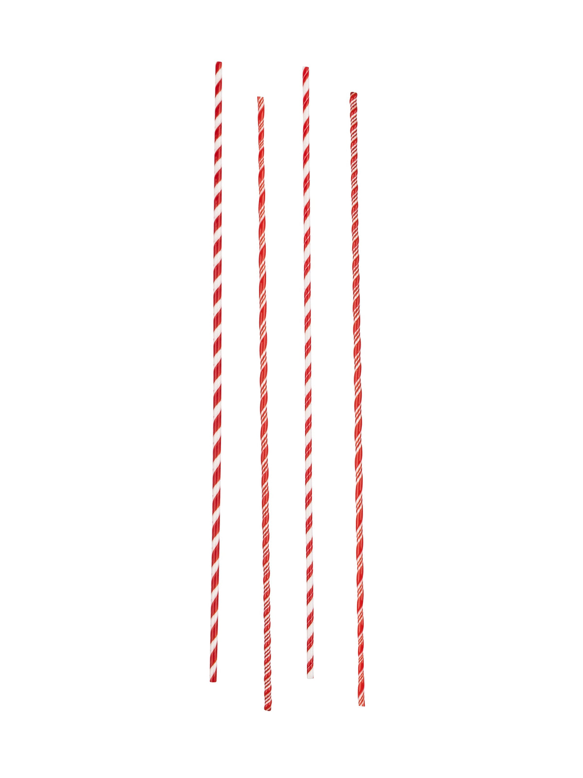Glass Candy Cane Stripe Long Cocktail Stirrers