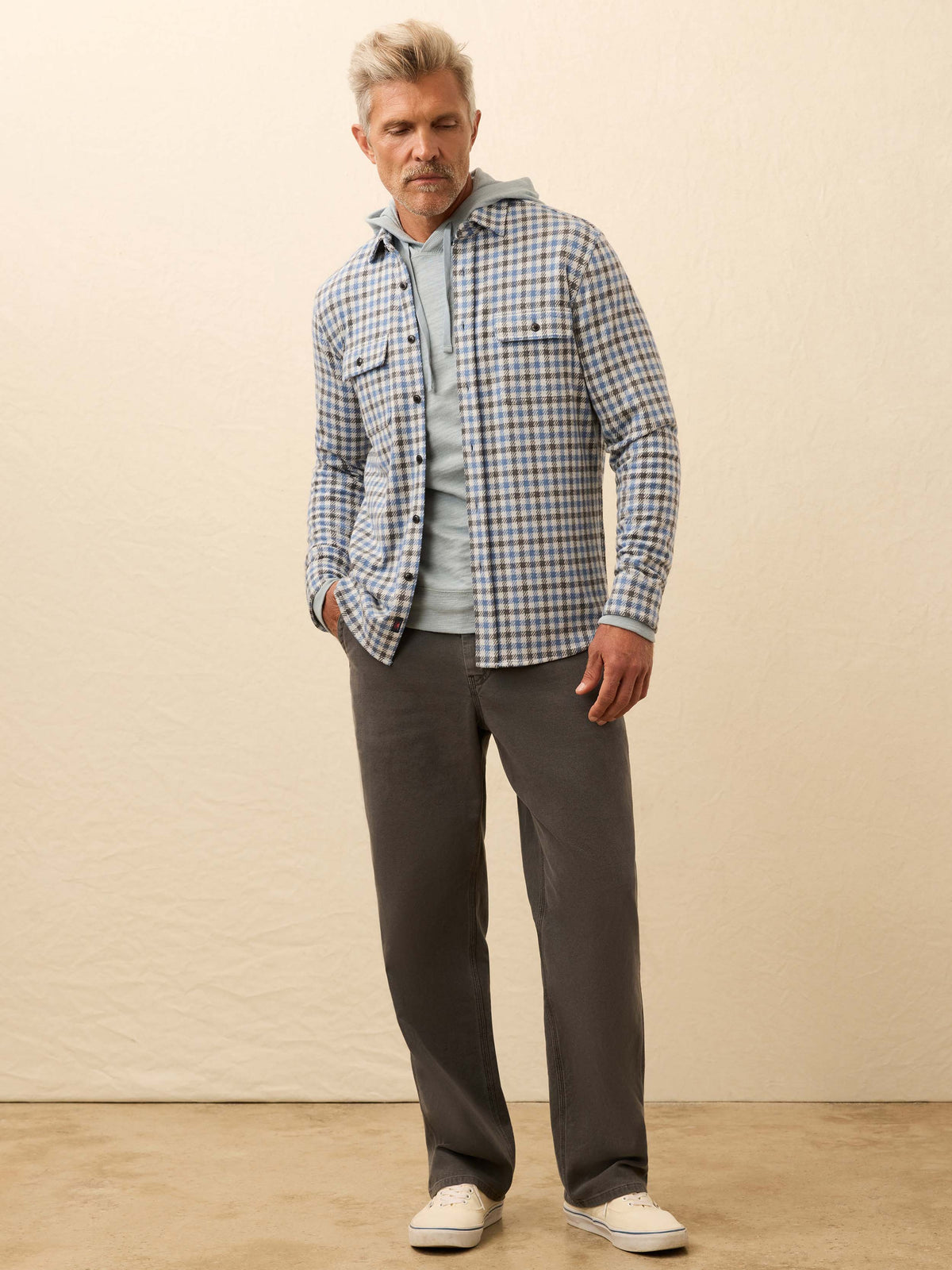 Legend Sweater Shirt - Graphite Sky Gingham