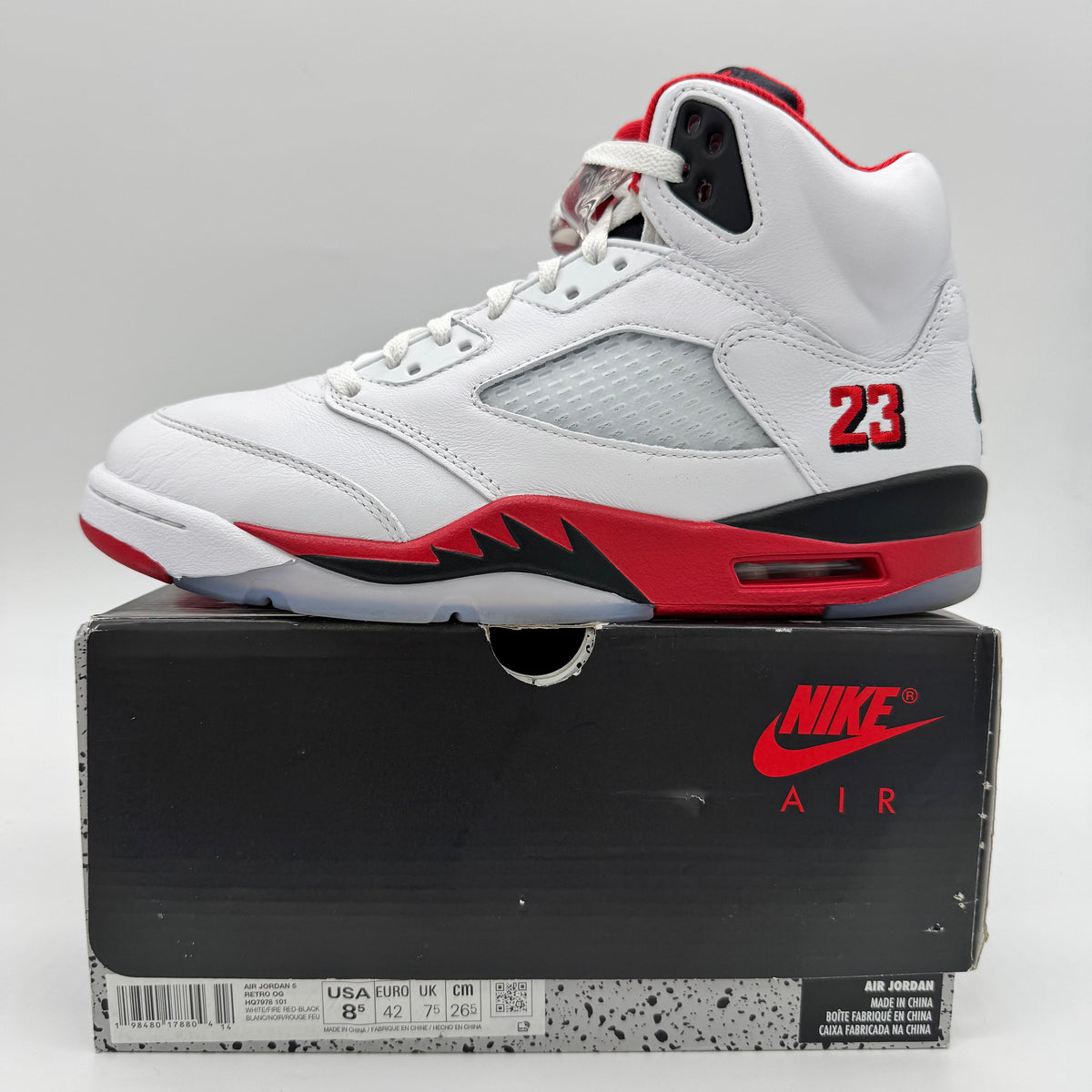 Jordan 5 Fire Red Black Tongue (2025)
