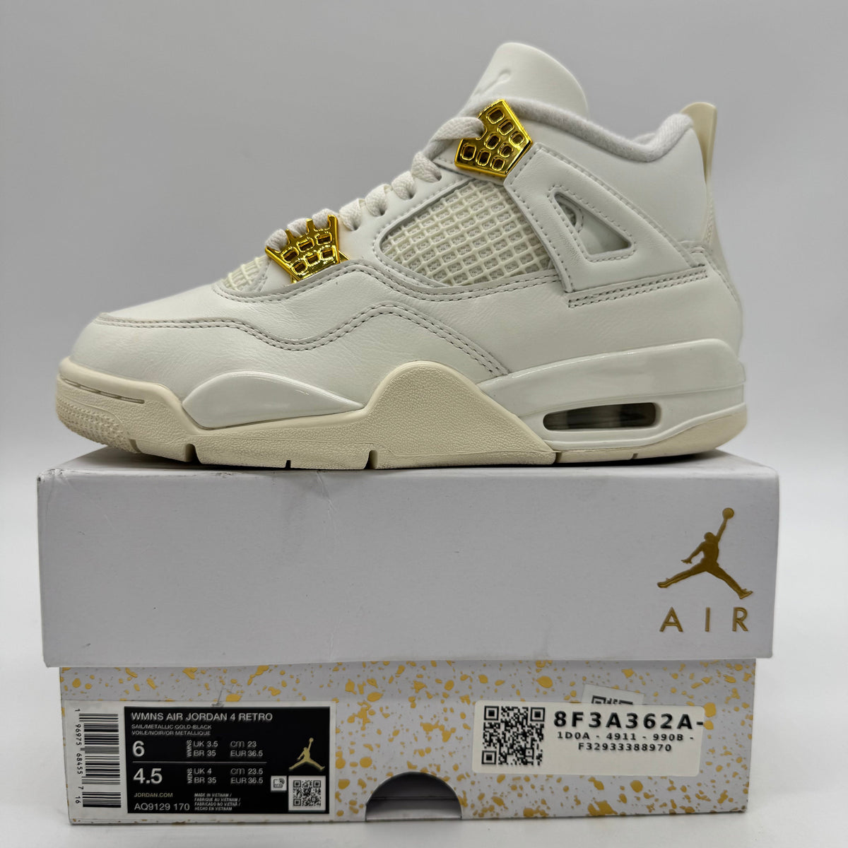 Jordan 4 Metallic Gold (Women's)