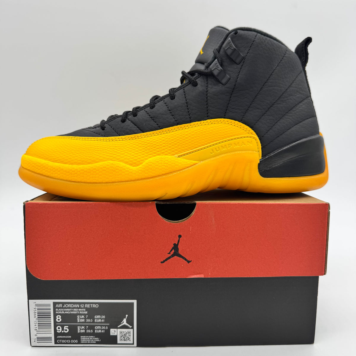 Jordan 12 Black University Gold