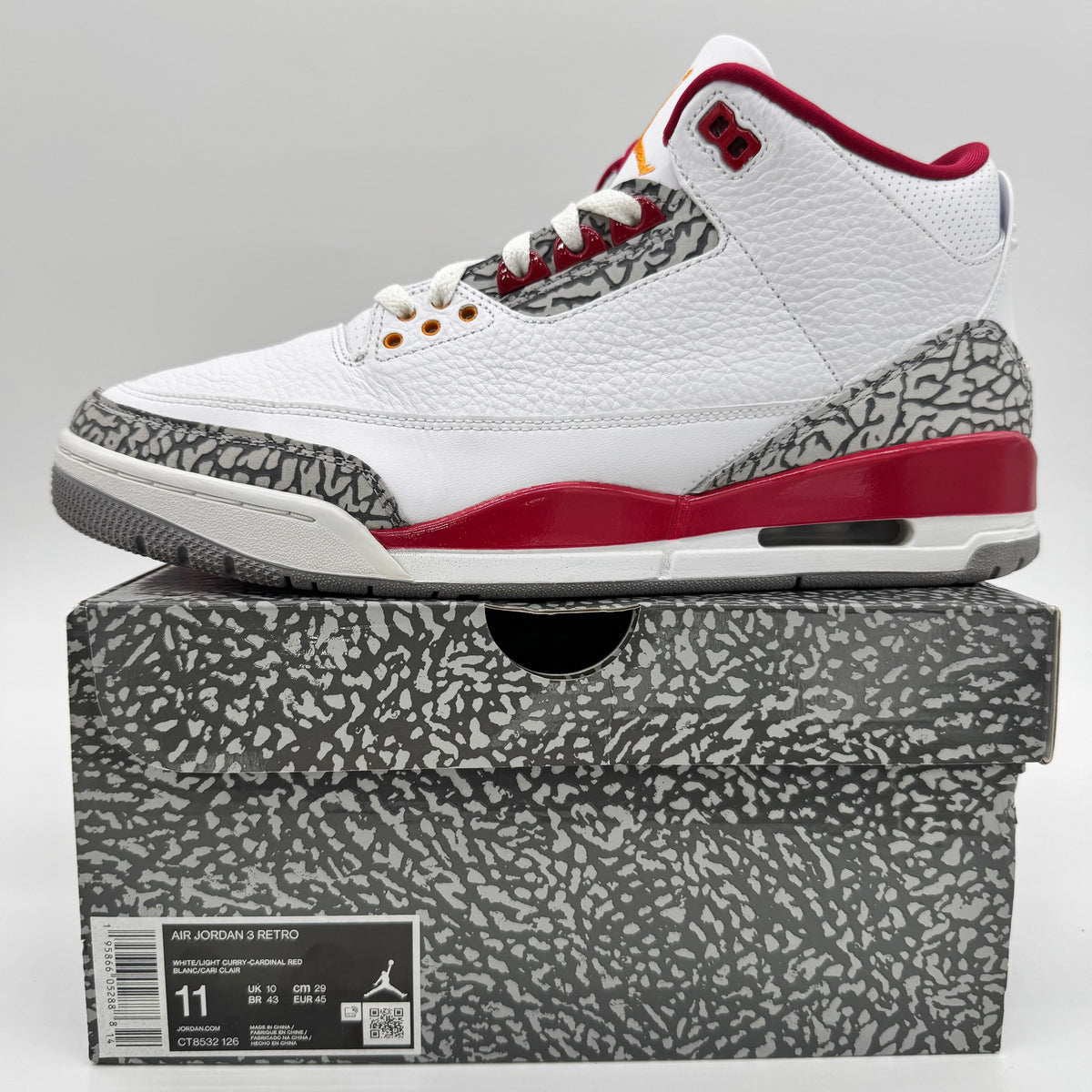 Jordan 3 Cardinal Red