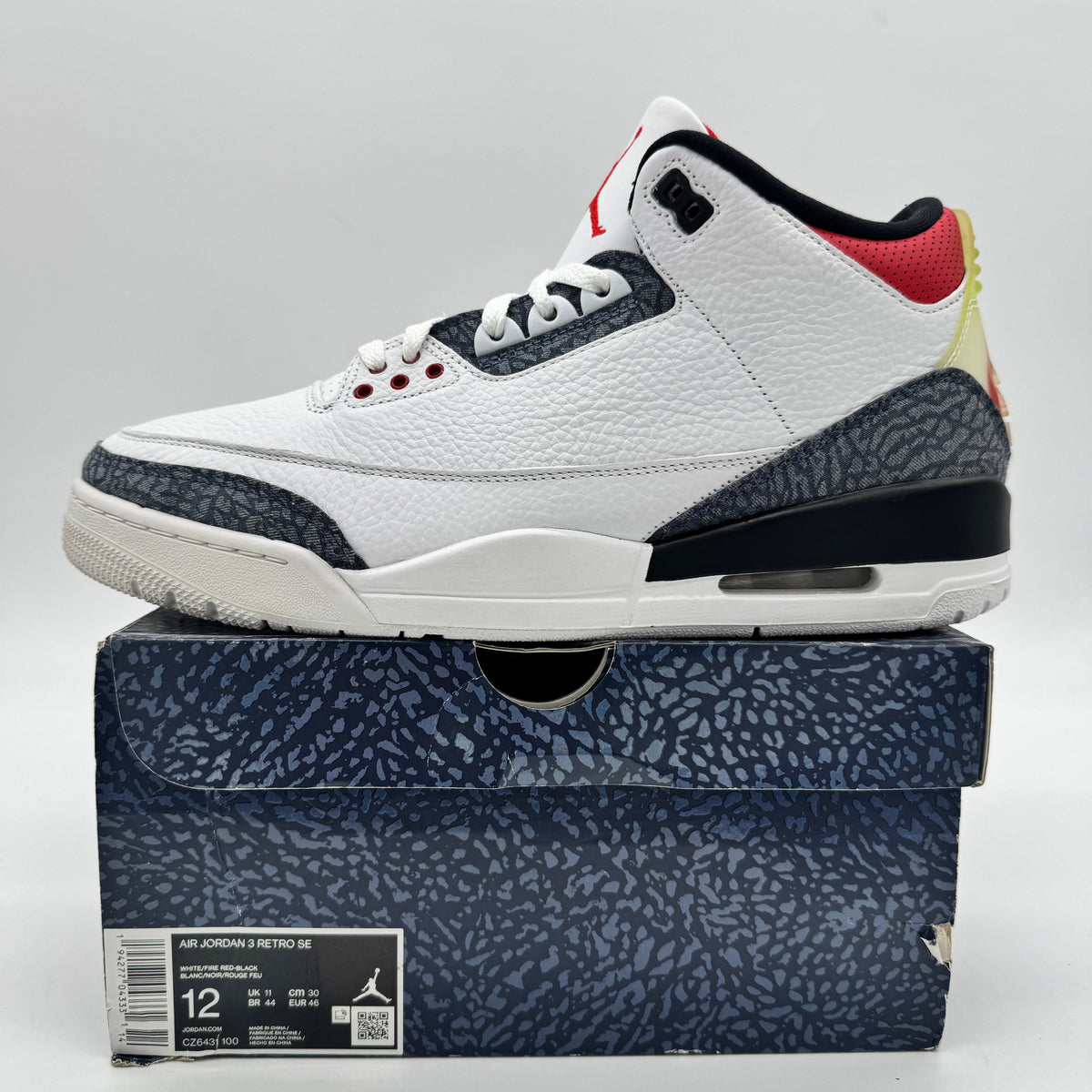 Jordan 3 SE Fire Red Denim (2020)
