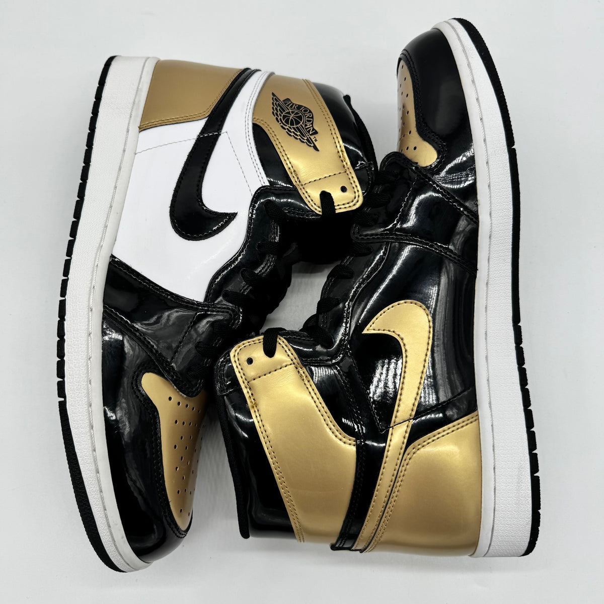 Jordan 1 High NRG Patent Gold Toe
