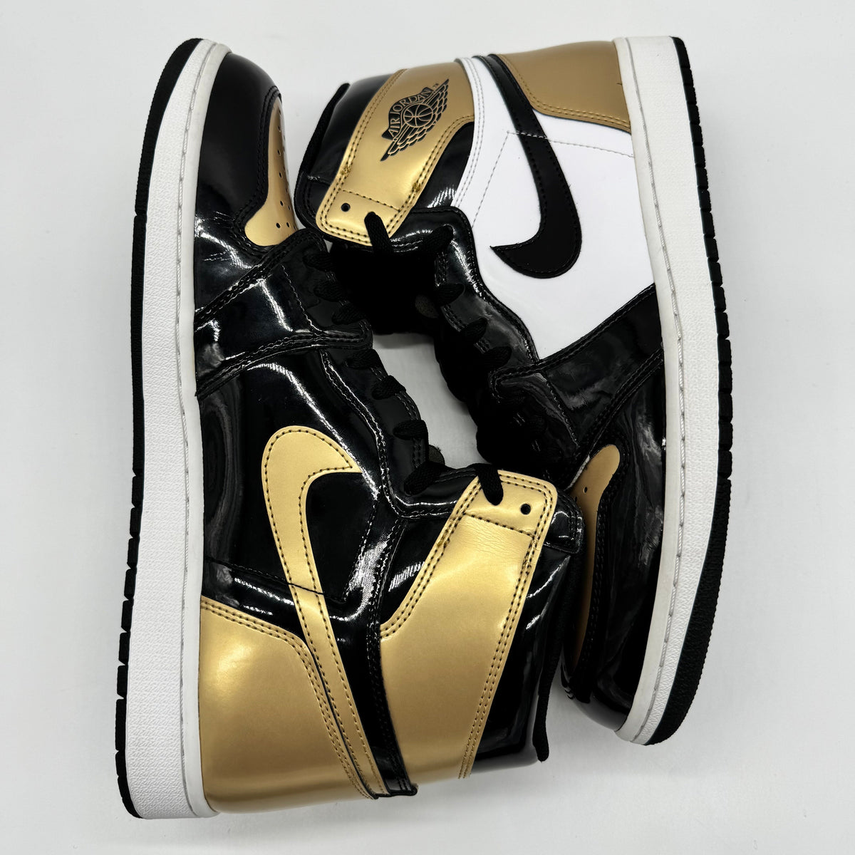Jordan 1 High NRG Patent Gold Toe