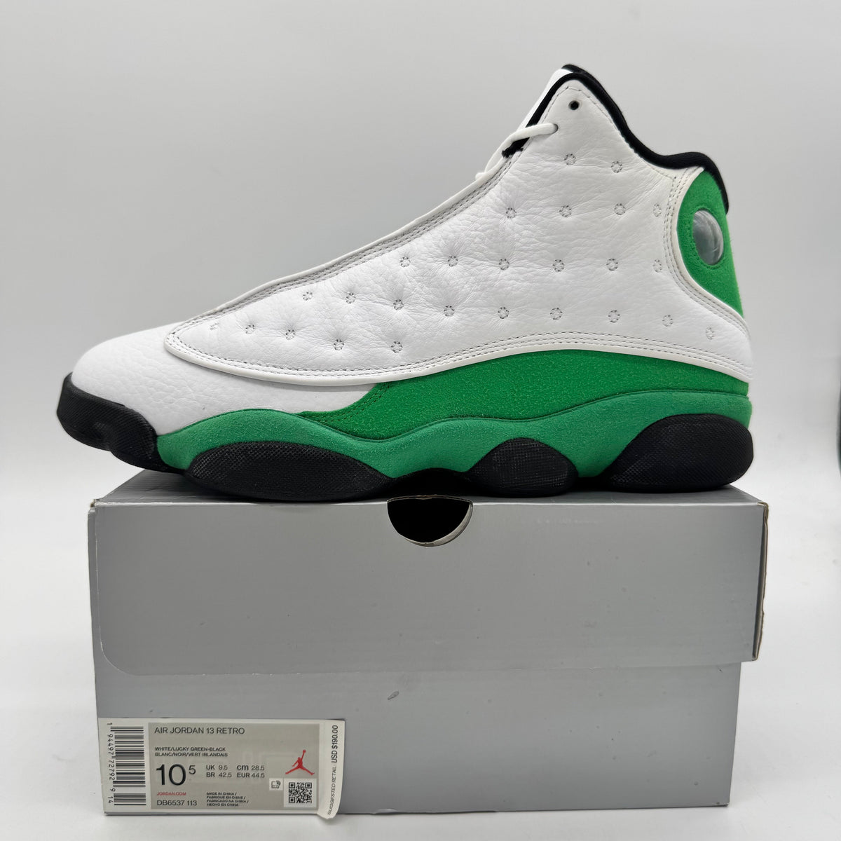 Jordan 13 White Lucky Green