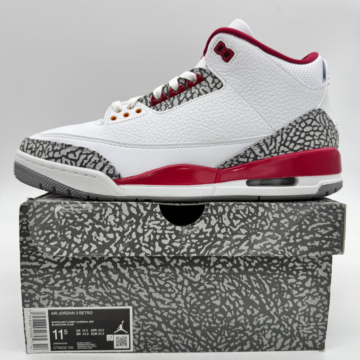 Jordan 3 Cardinal Red