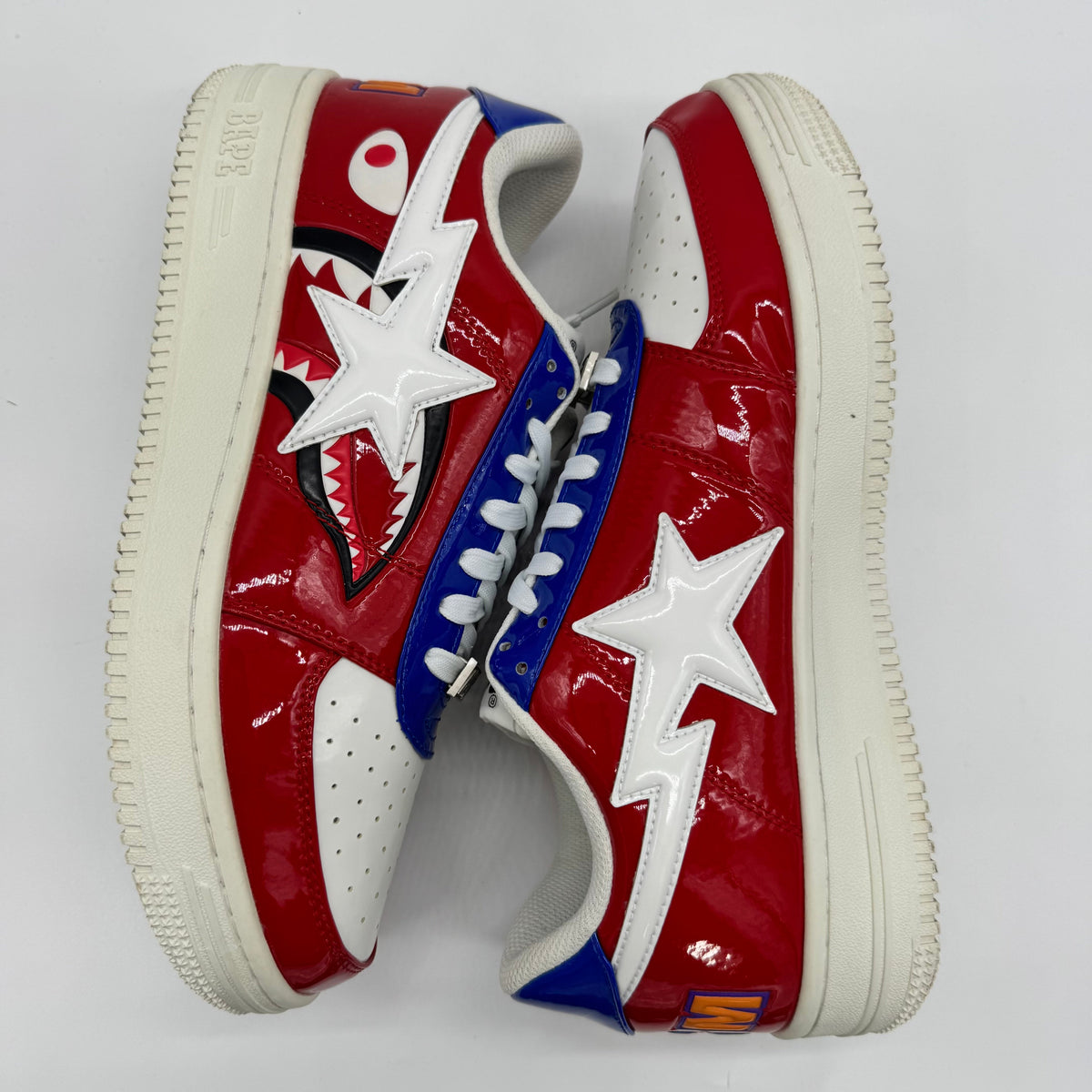 A Bathing Ape Bape Sta Low M2 20th Anniversary Patent Red