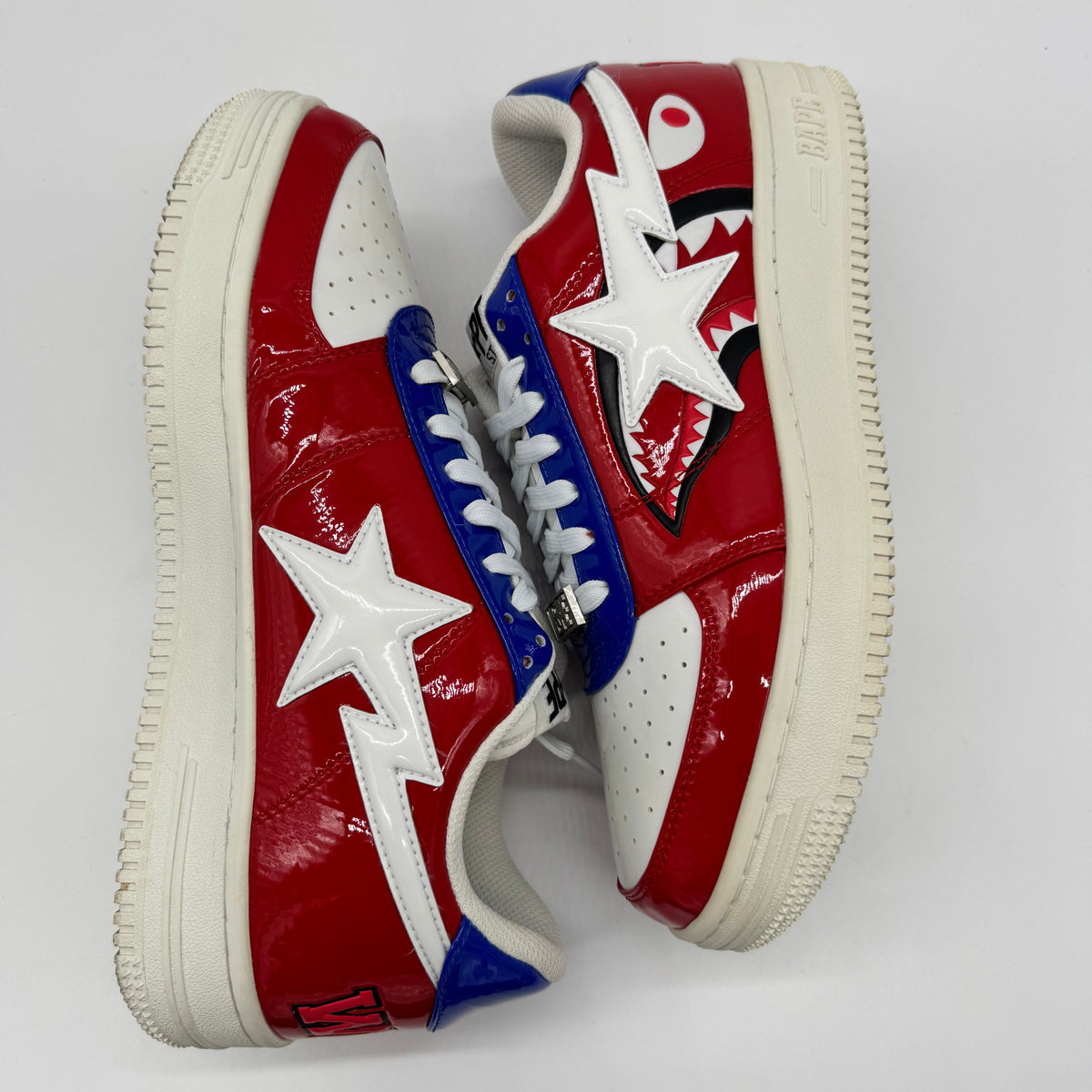 A Bathing Ape Bape Sta Low M2 20th Anniversary Patent Red
