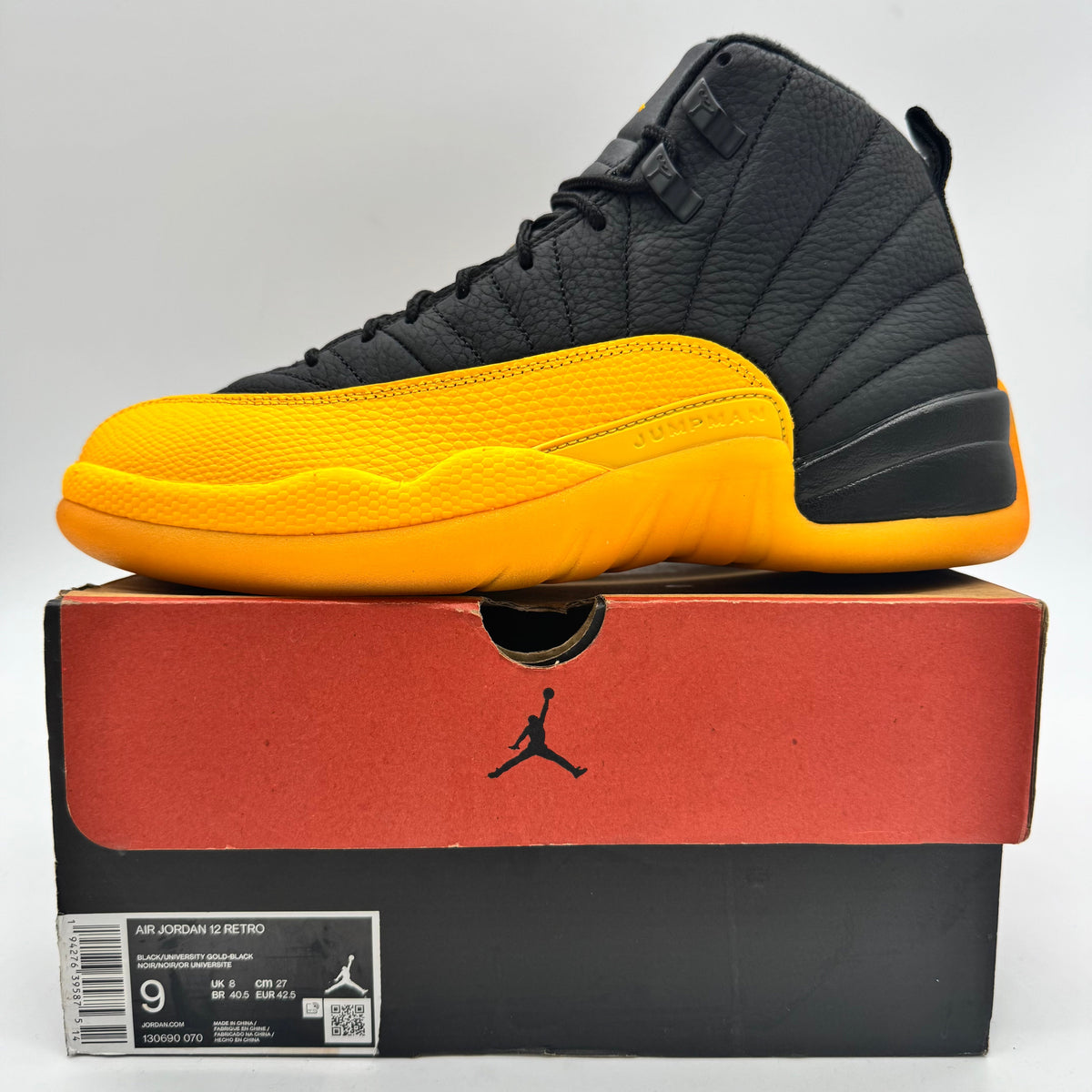 Jordan 12 Black University Gold
